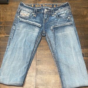 Rock Revival Skinny Jeans in Faded Blue Wash